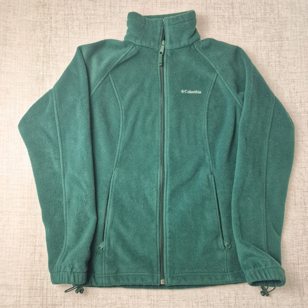 Columbia Benton Springs Full Zip Fleece Jacket Forest Green Small - Picture 8 of 10